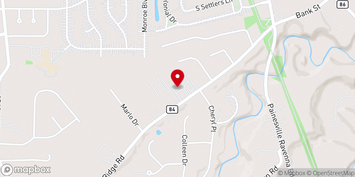 Map showing location of Union Community Church
