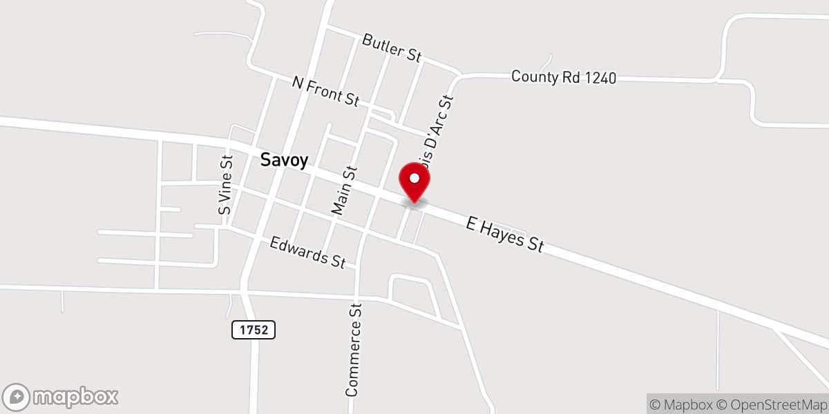 Map showing location of United Pentecostal Church