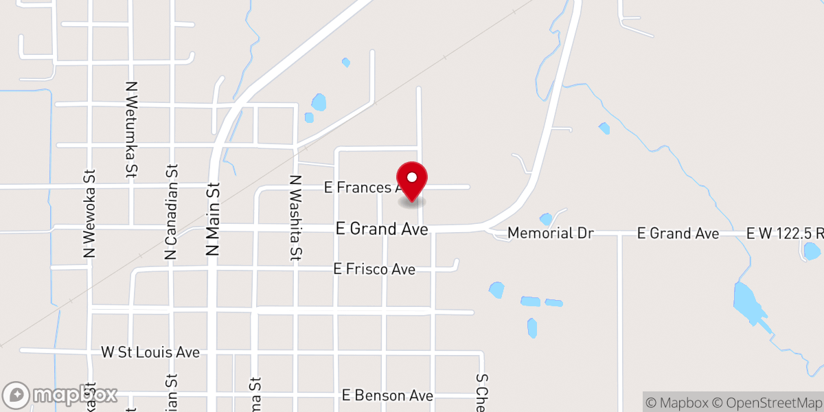 Map showing location of First Assembly of God