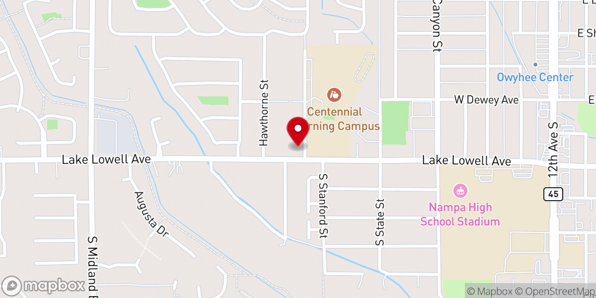 Map showing location of New Covenant Baptist Church
