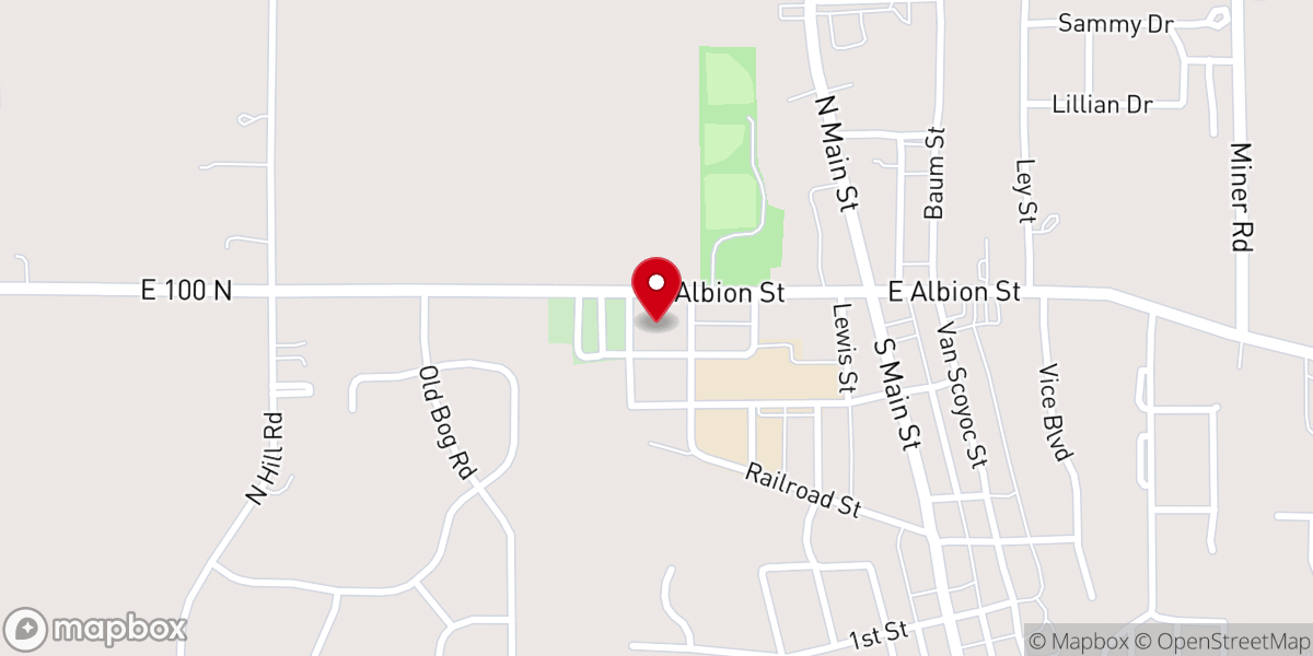 Map showing location of Avilla Food Pantry