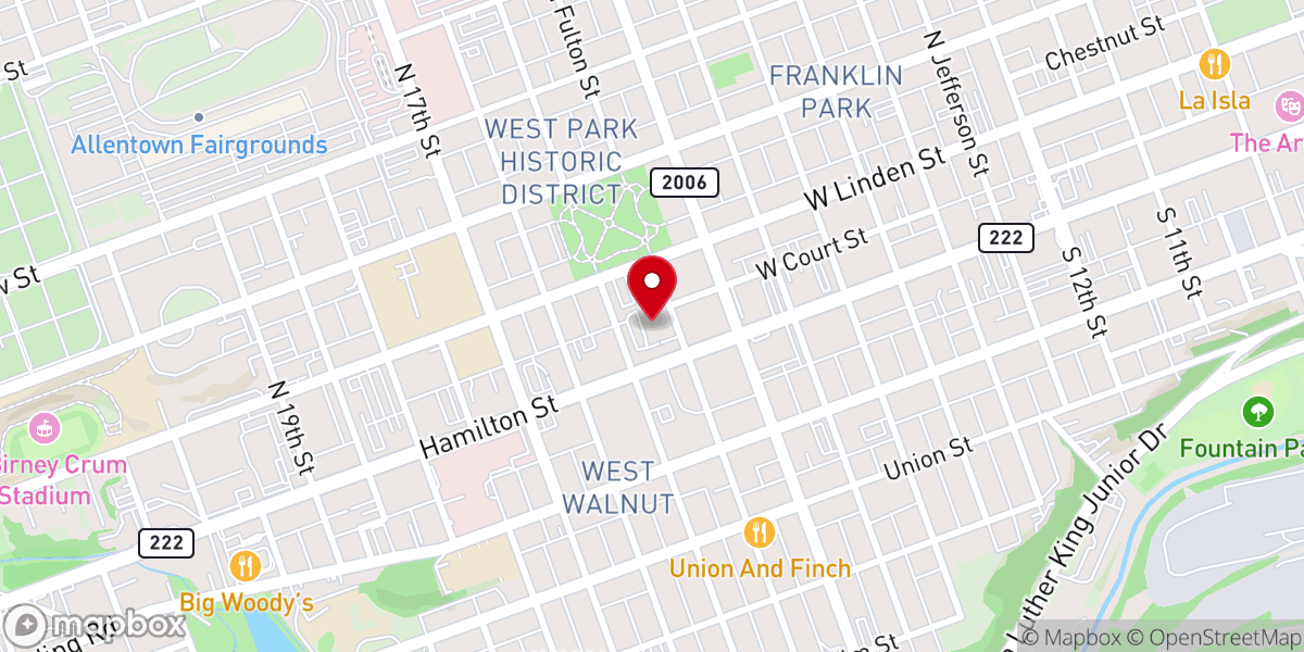 Map showing location of Scottish Rite Cathedral