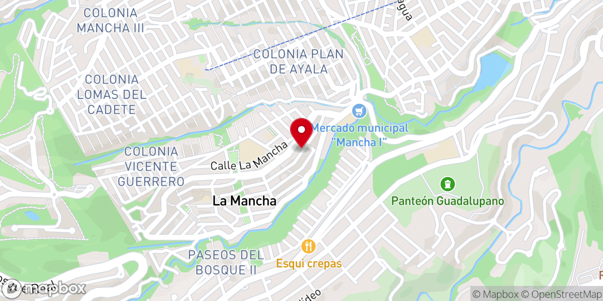 Map showing location of iglesia bautista de huixquilucan