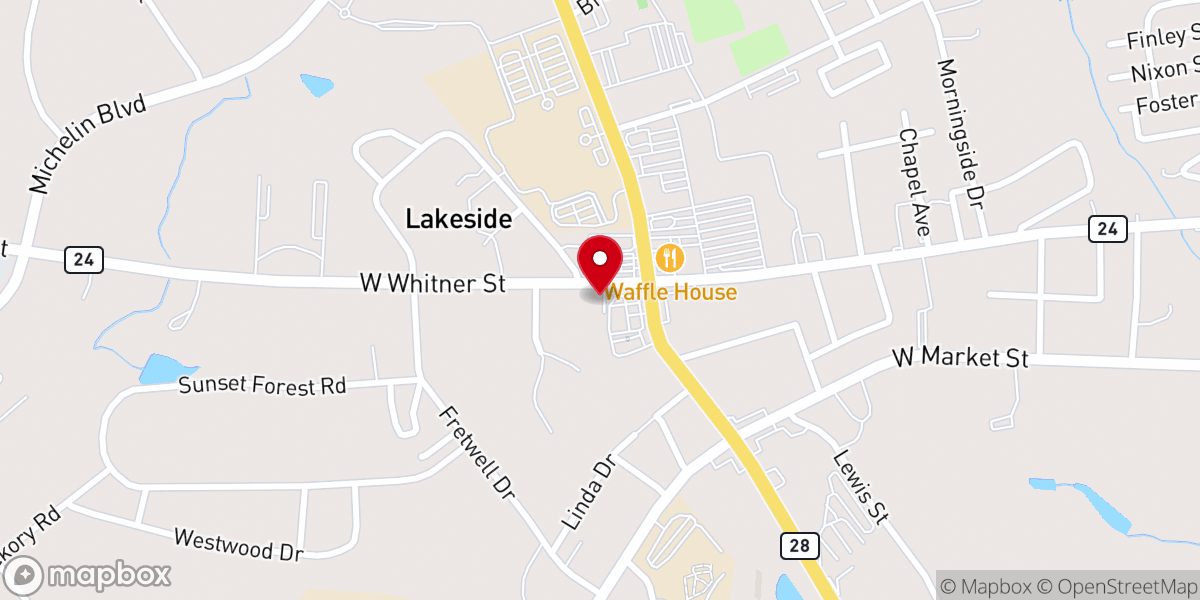 Map showing location of New Birth Apostolic Church