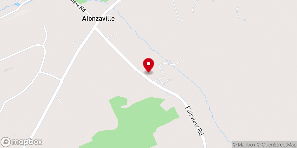 Map showing location of Fairview Church of God