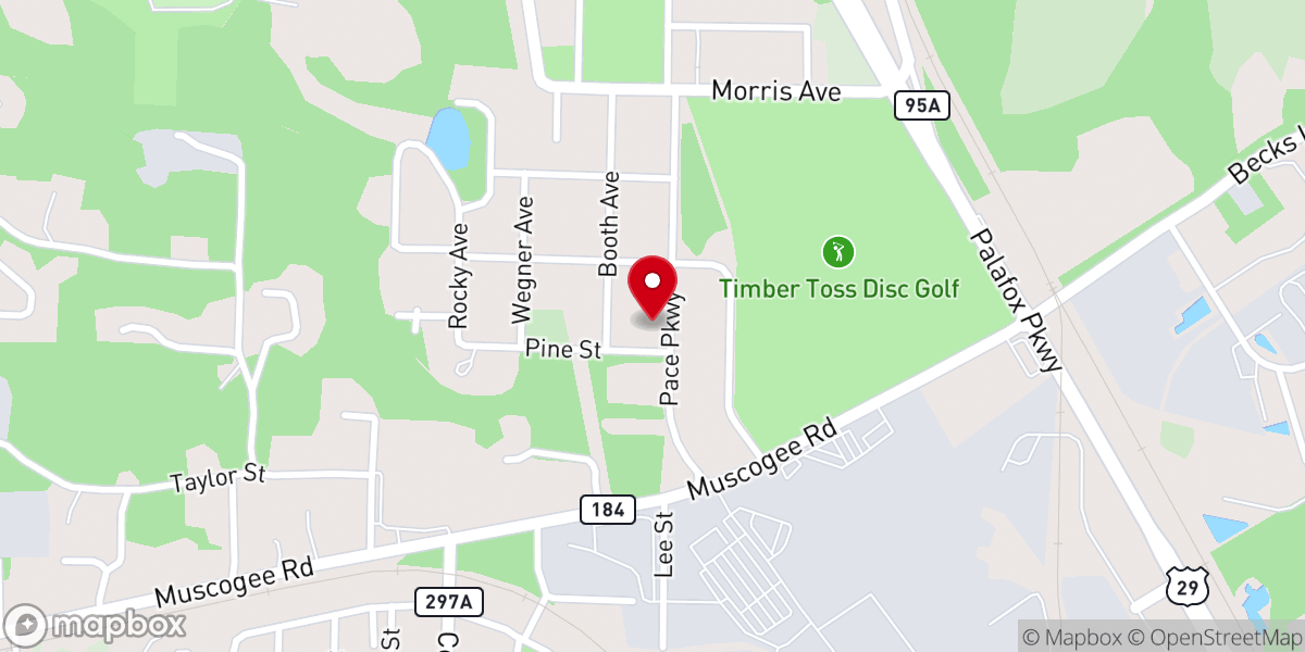 Map showing location of Allen Memorial Methodist