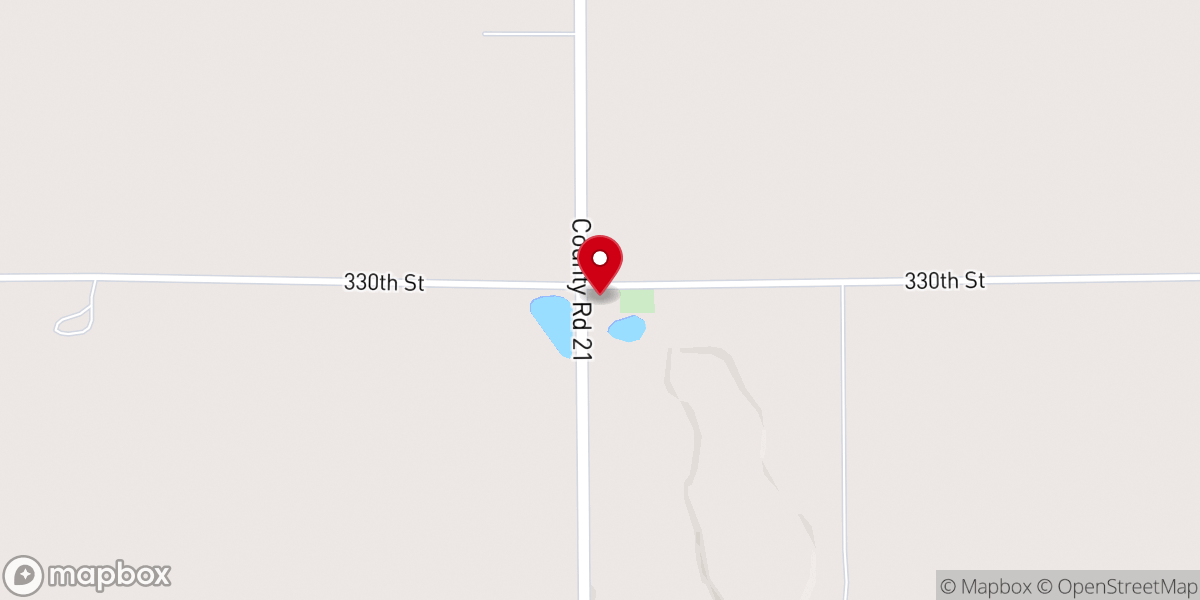 Map showing location of Friborg Church