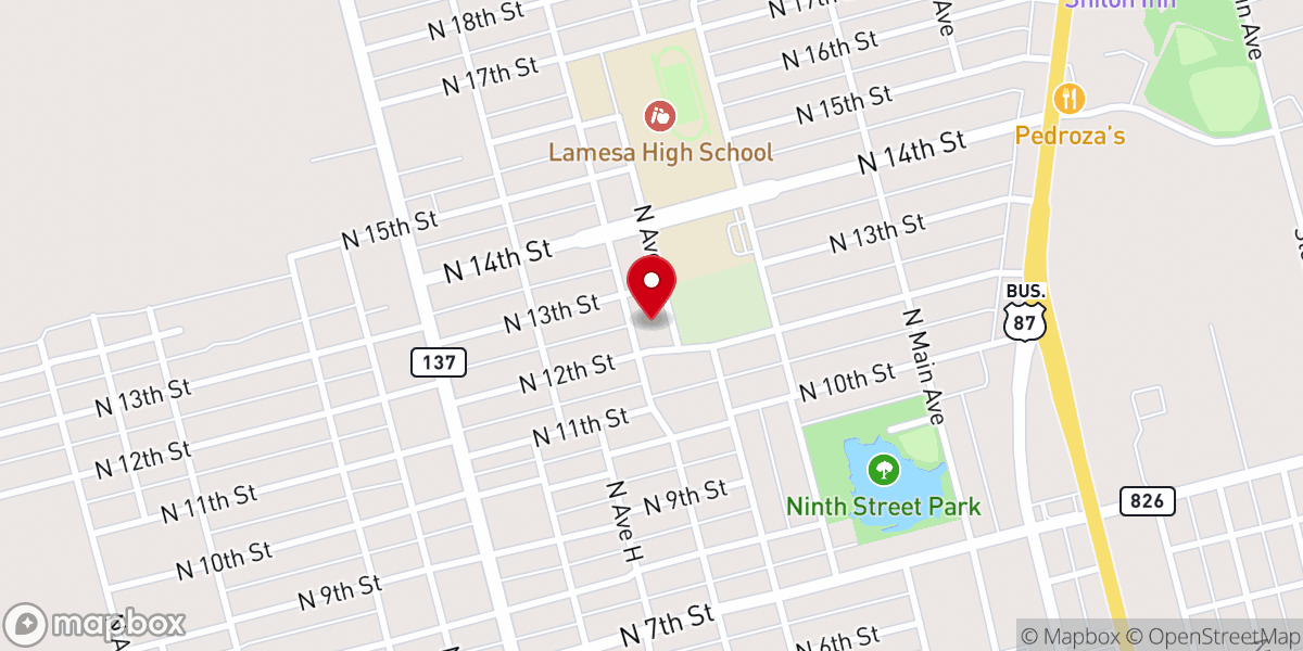 Map showing location of First Presbyterian Church