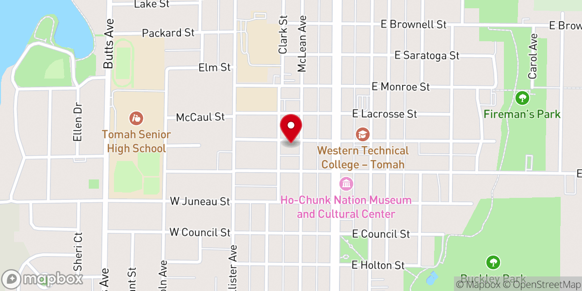 Map showing location of St Mary's Episcopal Church