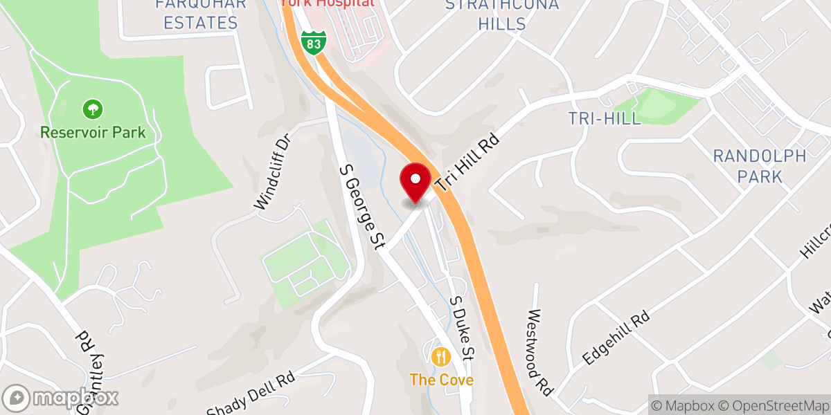 Map showing location of Violet Hill United Methodist
