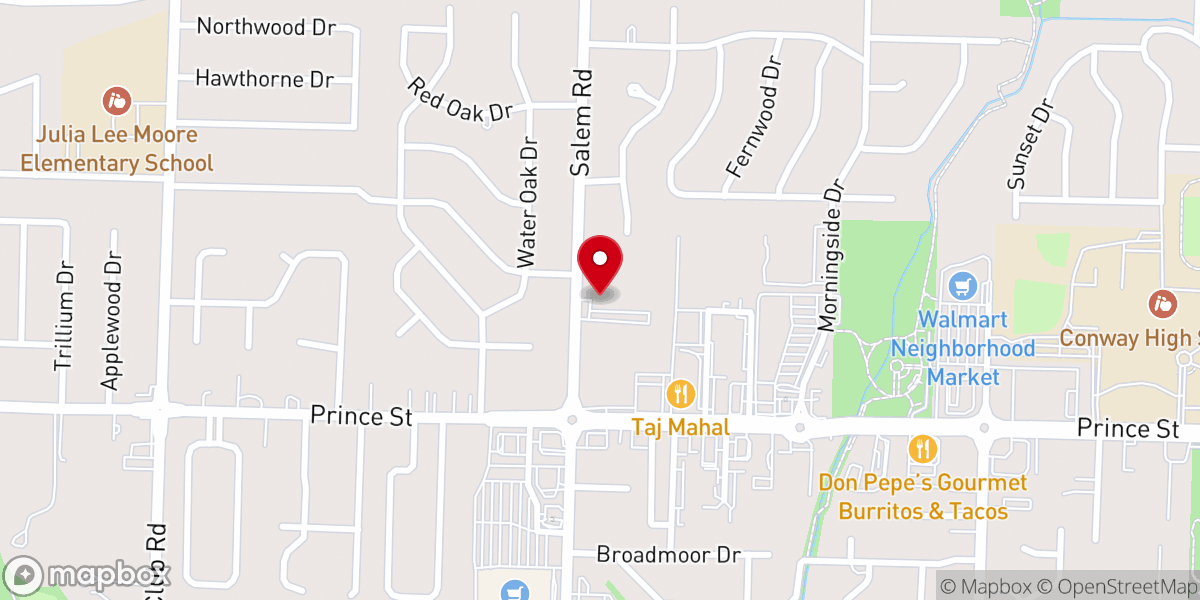 Map showing location of Salem United Methodist Church
