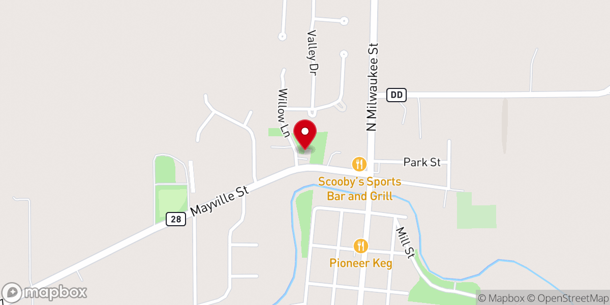 Map showing location of THERESA VILLAGE HALL