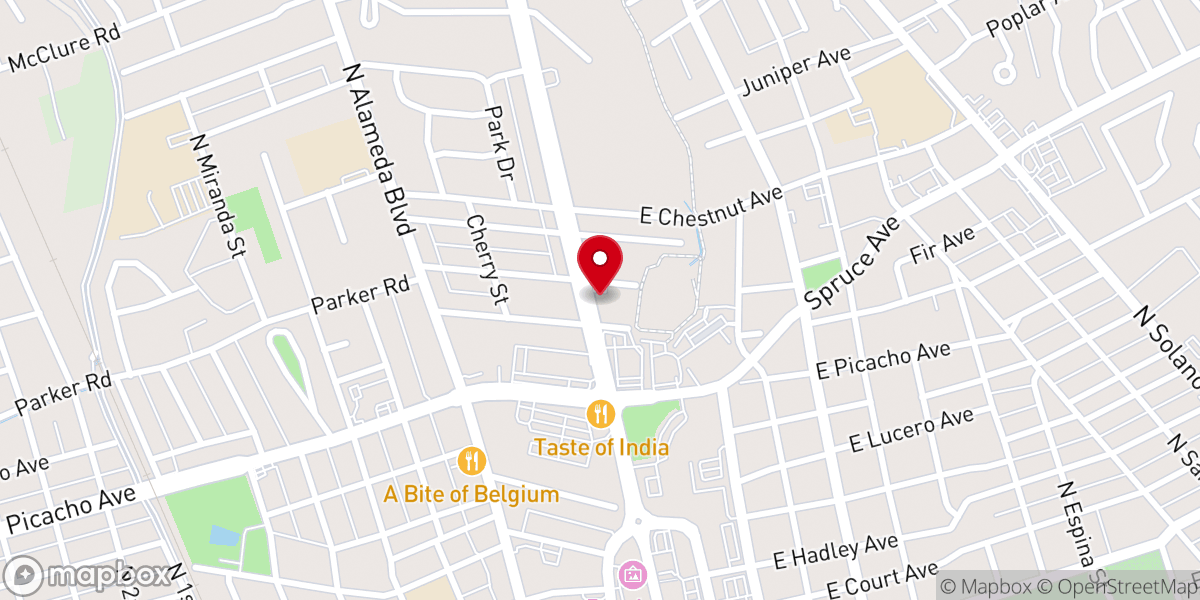 Map showing location of Victory Outreach Las Cruces