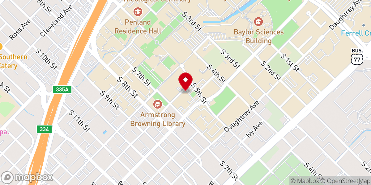 Map showing location of Seventh & James Baptist Church