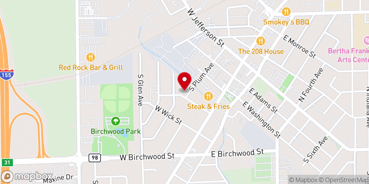 Map showing location of All Saints' Episcopal Church