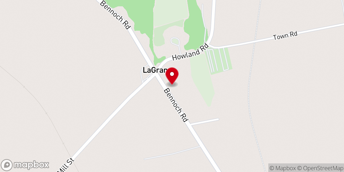 Map showing location of Lagrange Baptist Church