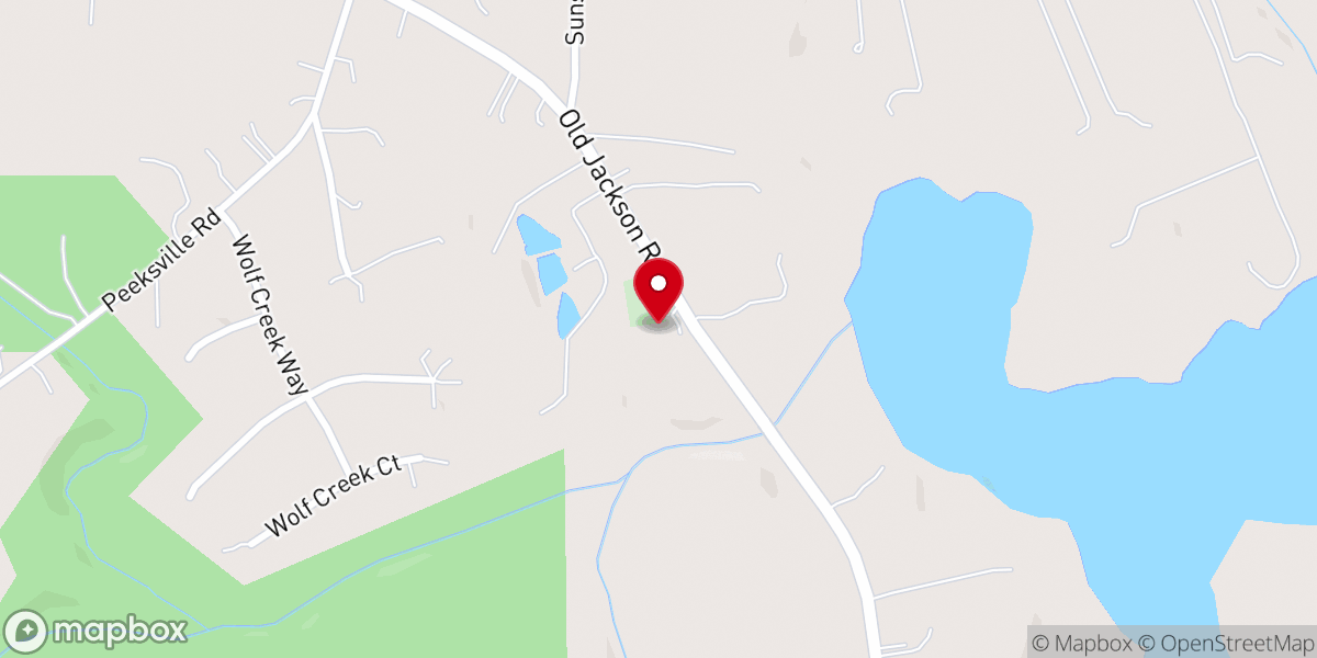 Map showing location of Wolf Creek PCL Baptist Church