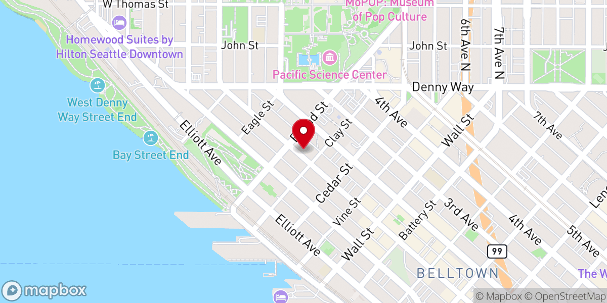 Map showing location of Downtown Cornerstone Church
