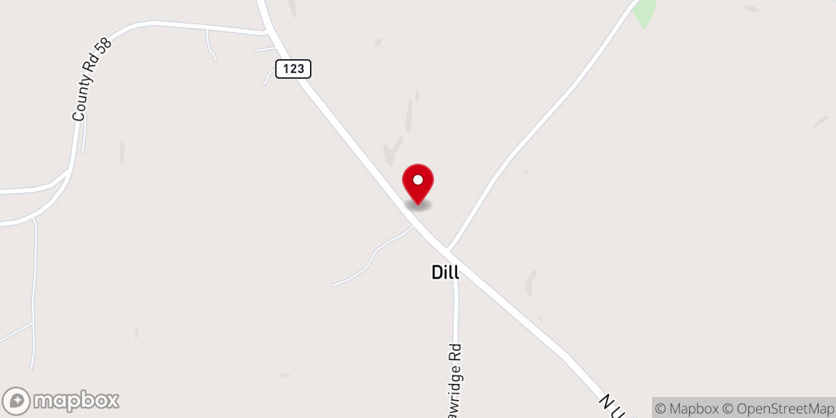 Map showing location of Post Oak Baptist Church