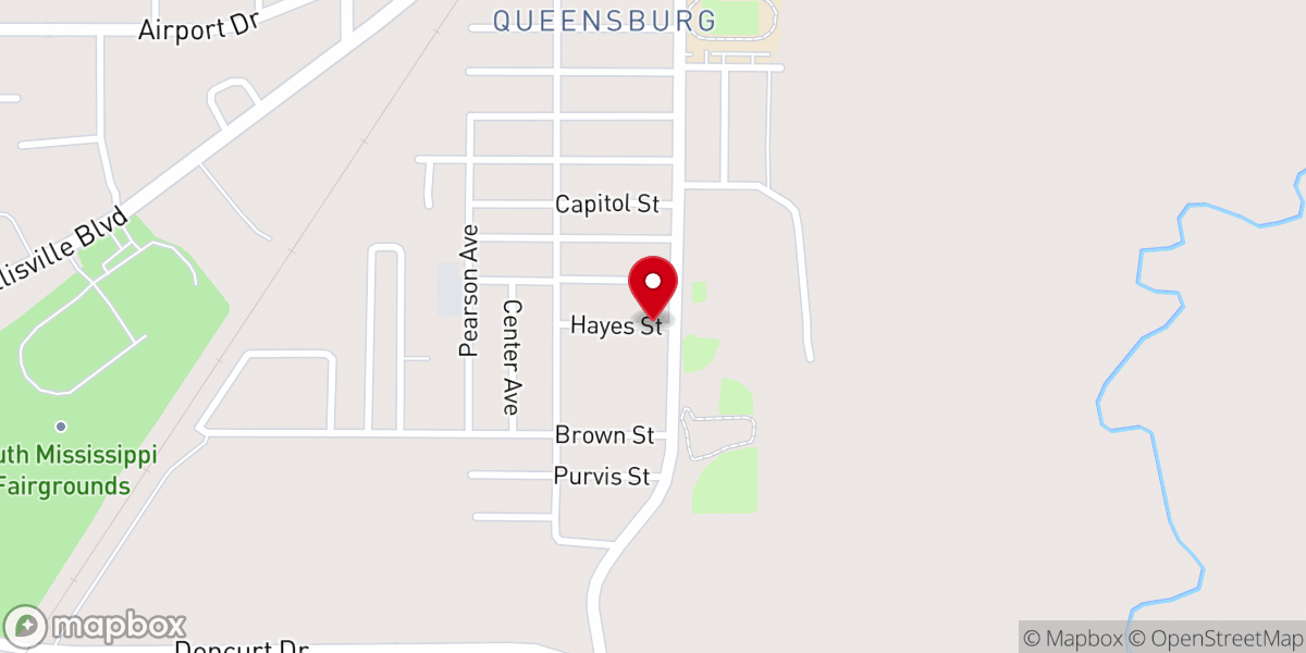 Map showing location of United Missionary Baptist Church