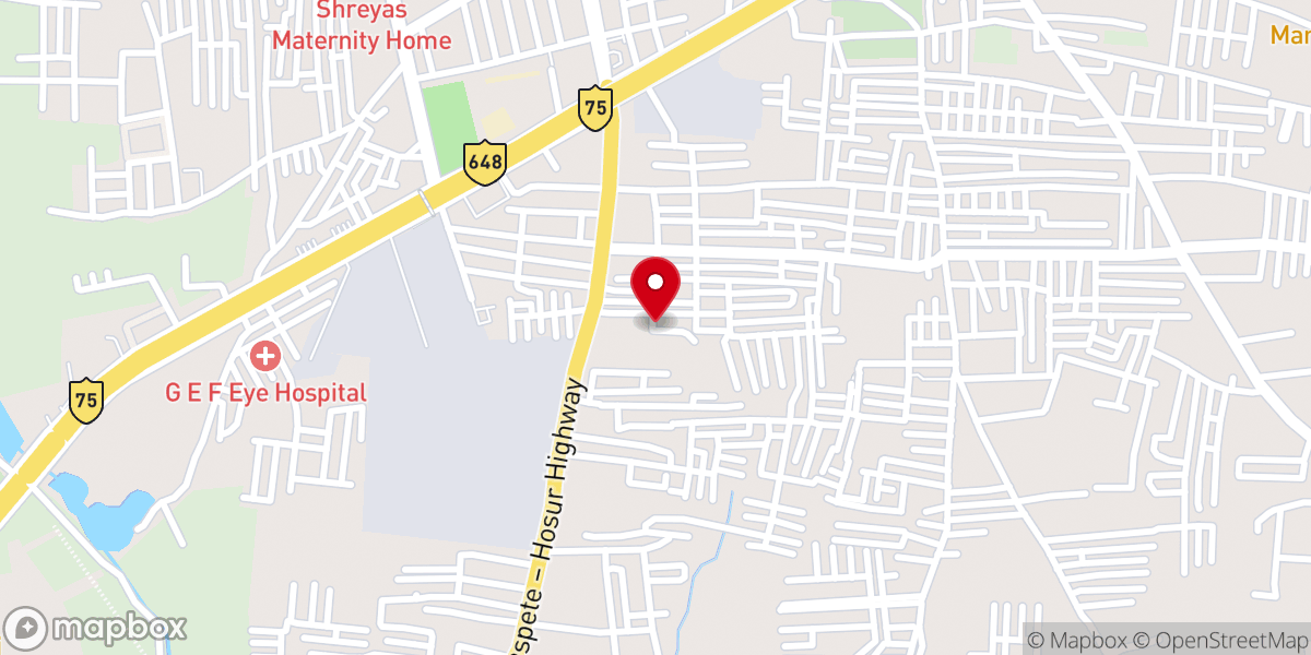 Map showing location of C.S.I Christhana Suvarthalaya