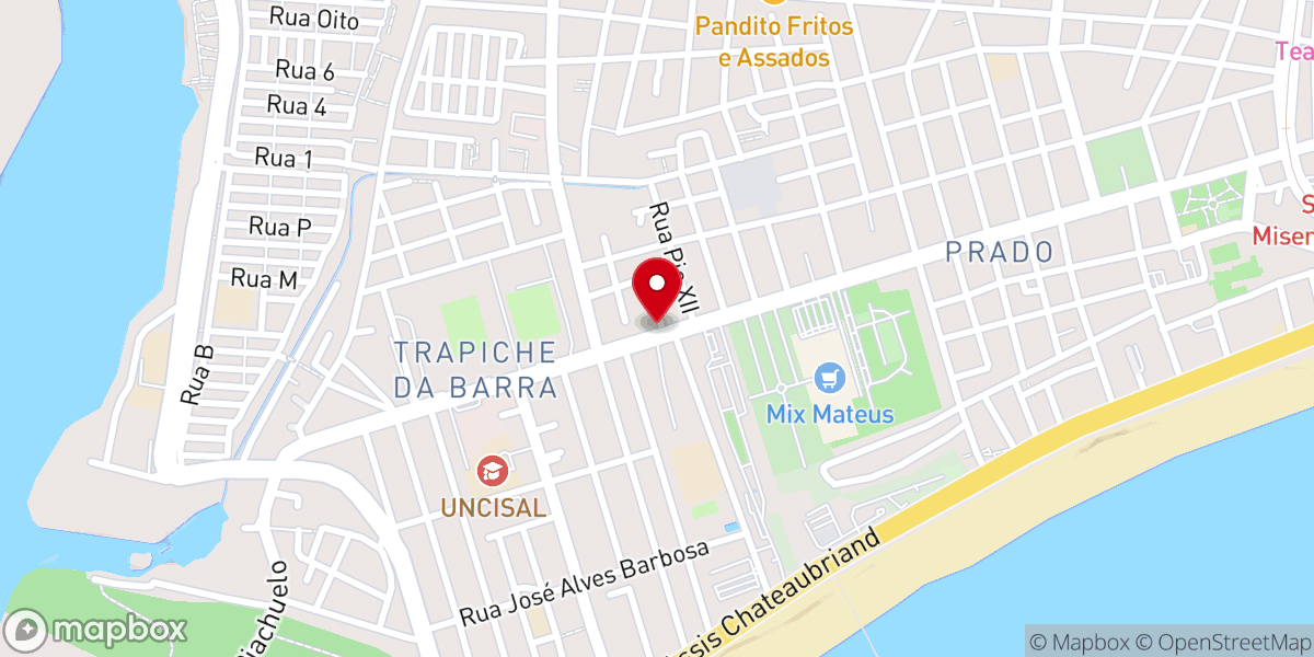 Map showing location of Paróquia São José Operário