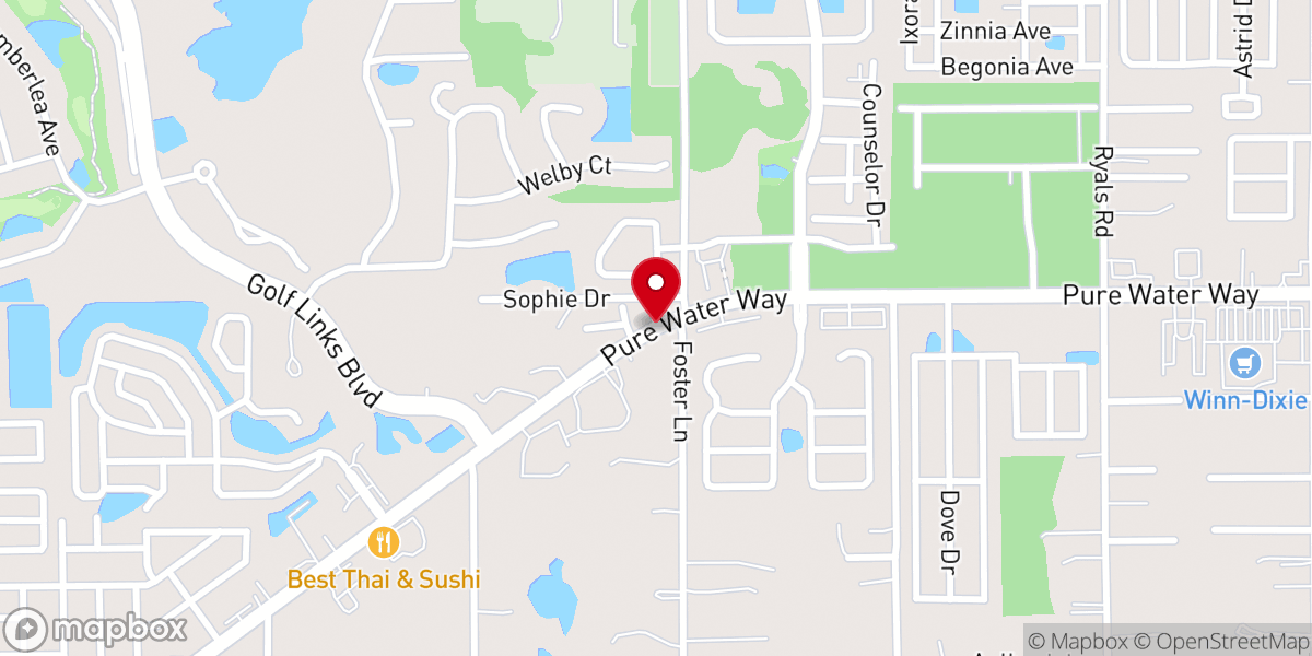 Map showing location of Oak & Honey Vintage in Wesley Chapel