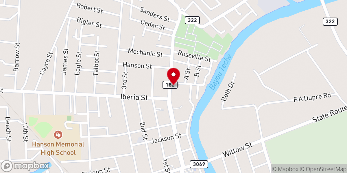 Map showing location of St John Elementary School