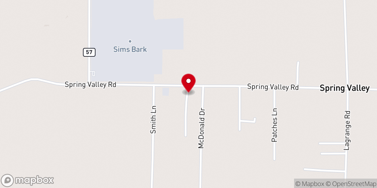 Map showing location of Spring Valley Church of God