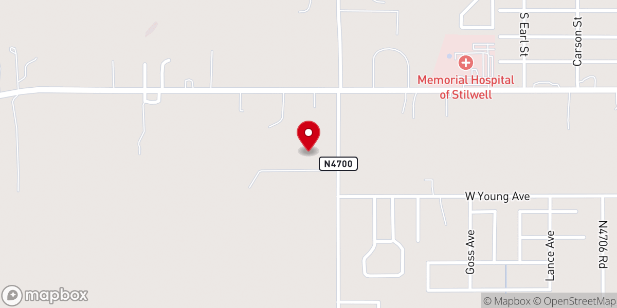 Map showing location of Stilwell Church of Christ