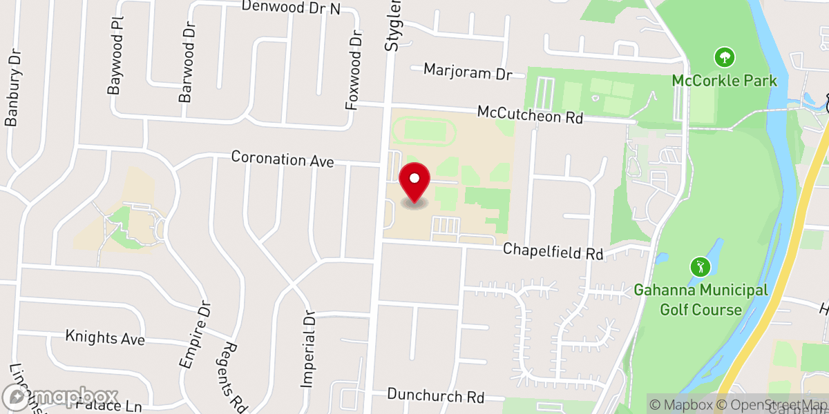 Map showing location of Three Creeks Church