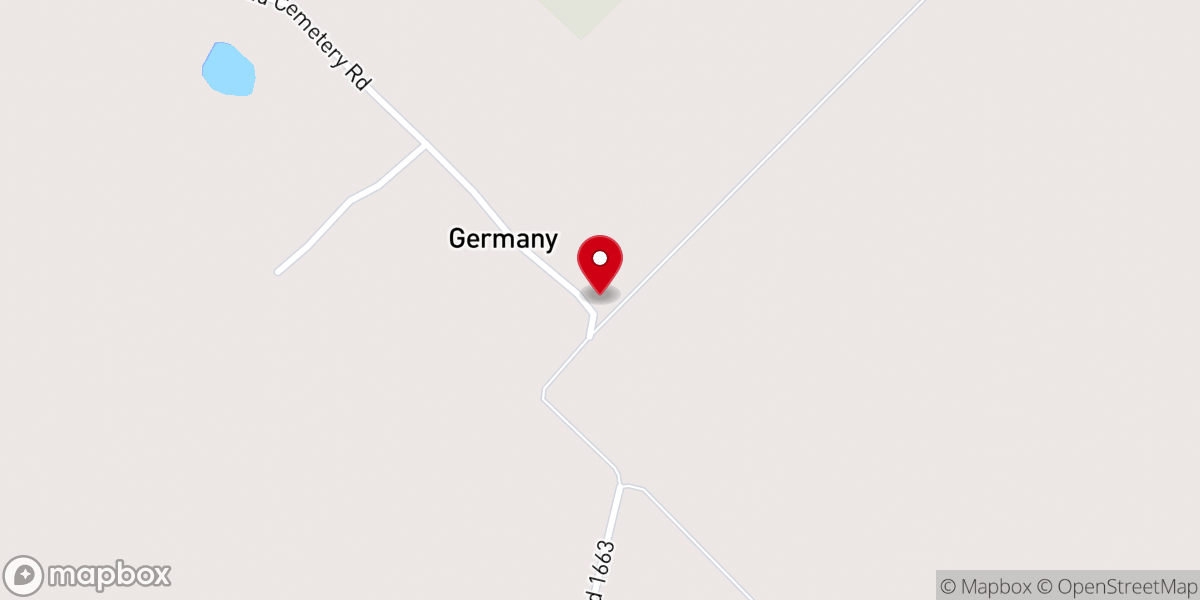 Map showing location of Pleasant Hill Church