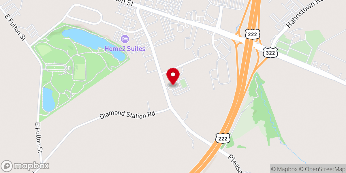 Map showing location of Pleasant Valley Mennonite Church