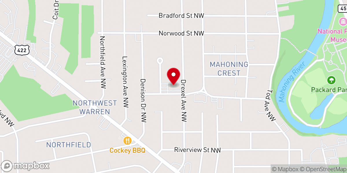 Map showing location of Grace Methodist Church