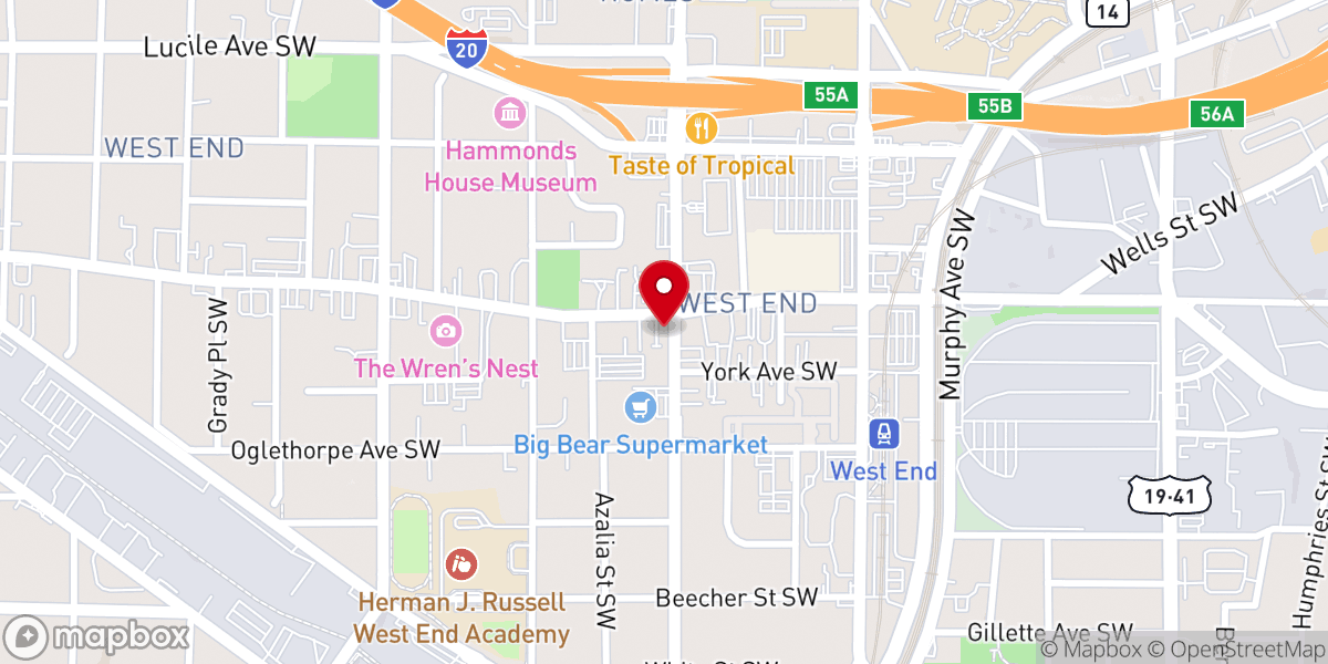 Map showing location of St. Anthony of Padua Catholic Church