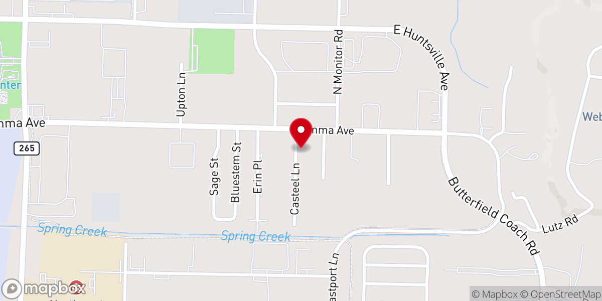 Map showing location of Faith Freewill Baptist