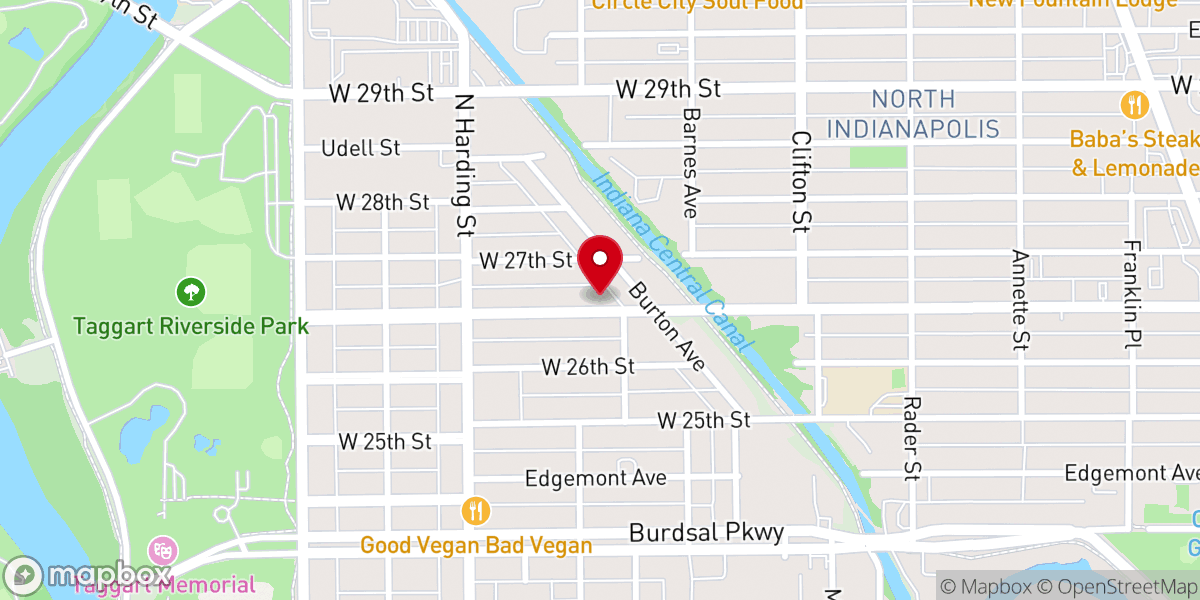 Map showing location of Community Baptist Church