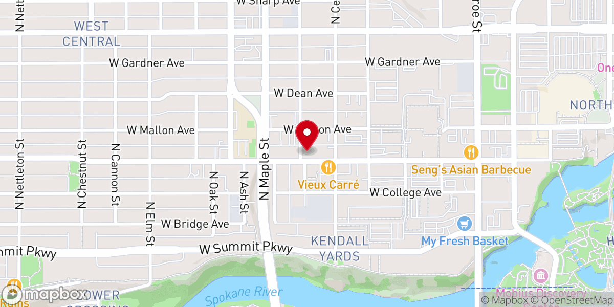 Map showing location of Salem Lutheran Church