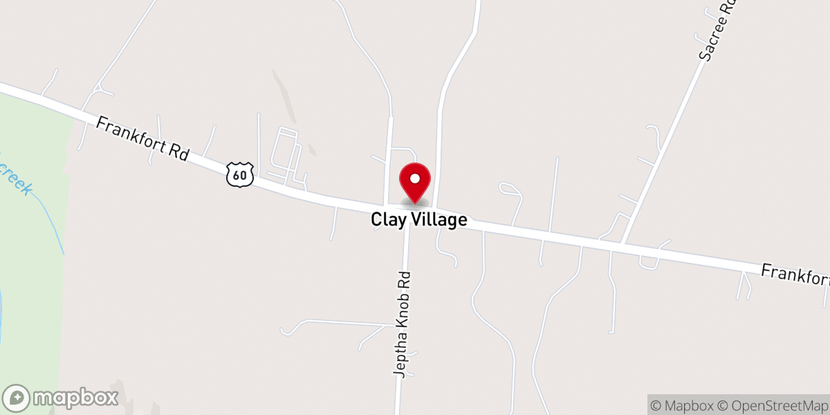 Map showing location of Clayvillage Baptist Church
