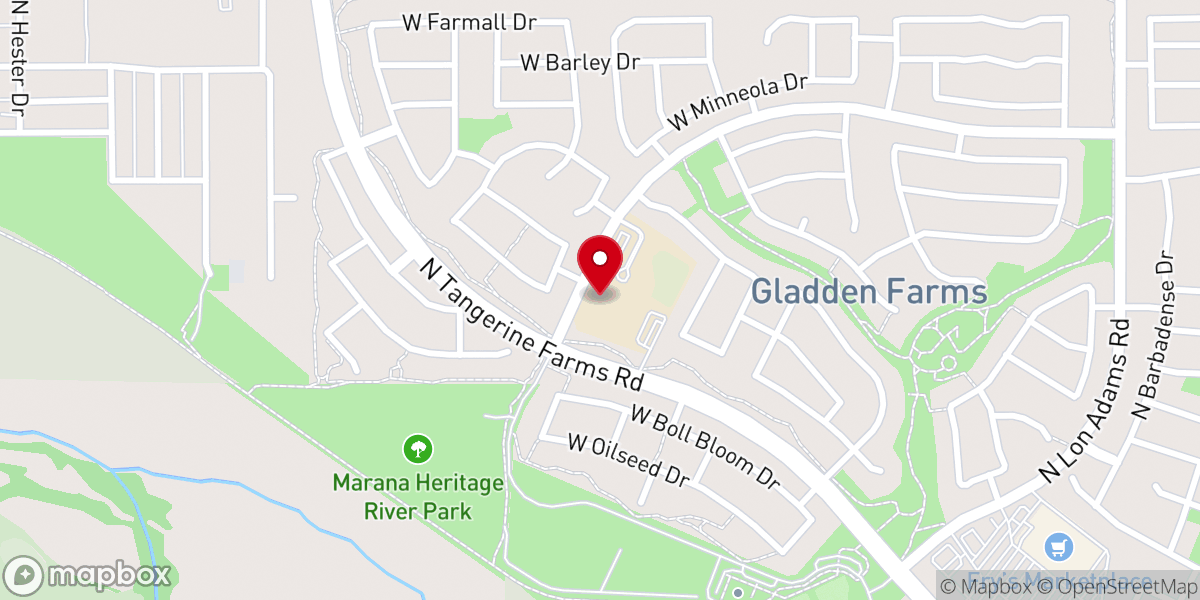 Map showing location of Calvary Marana