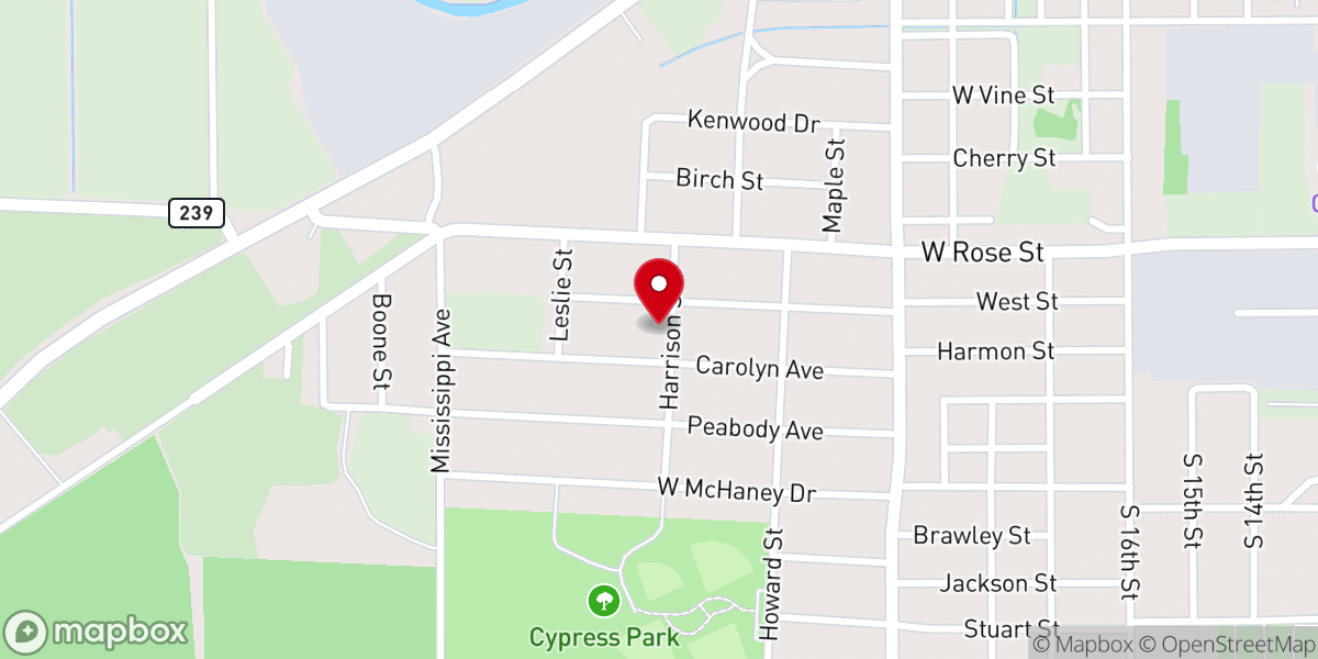 Map showing location of Open Door House of Prayer