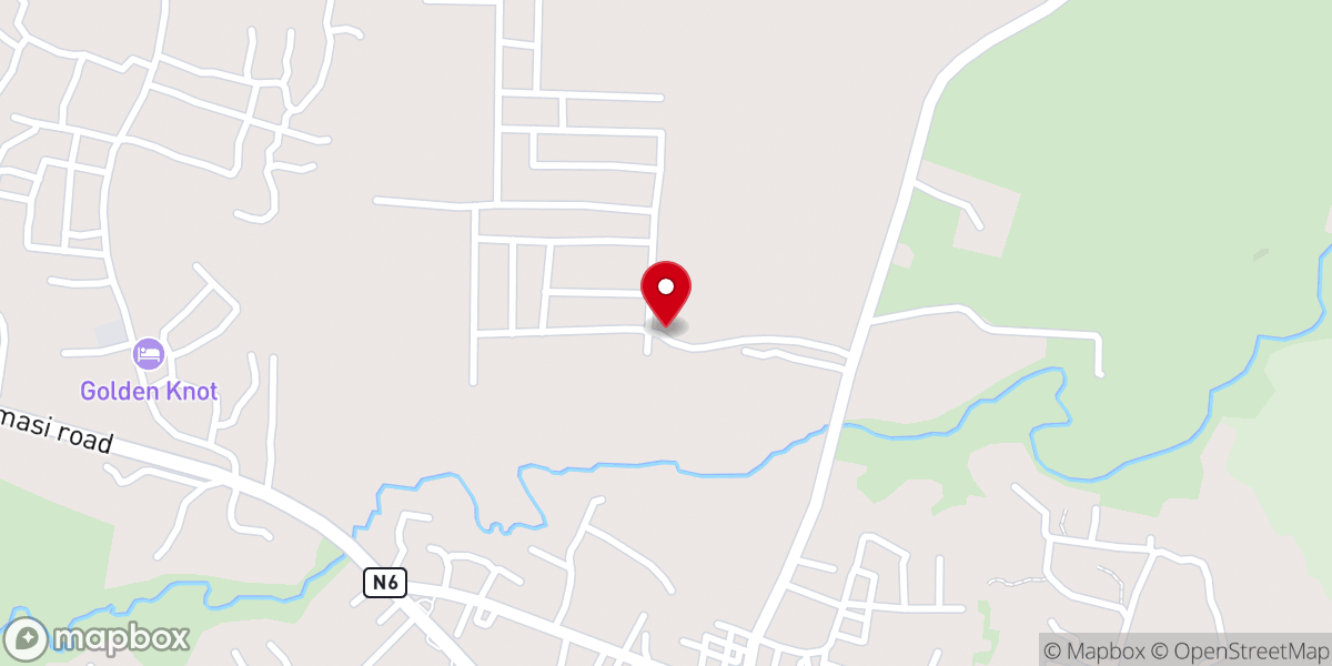 Map showing location of ANGLICAN DIOCESE OF KUMASI, AKROPONG