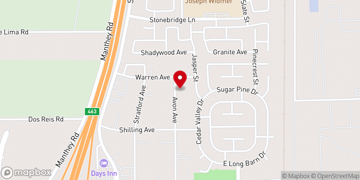 Map showing location of Prayer Valley Church - Food Distribution Center