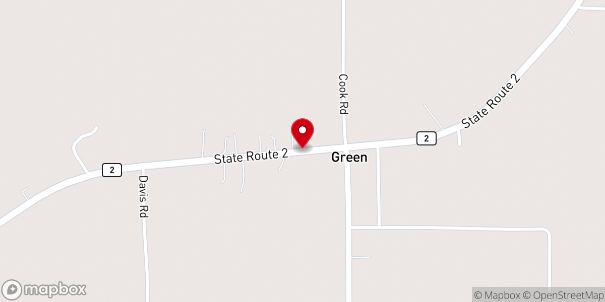 Map showing location of Green Chapel Church of God