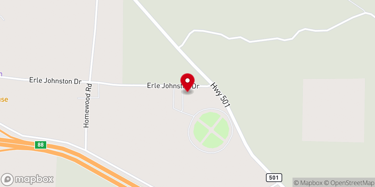 Map showing location of Scott County-Forest Coliseum