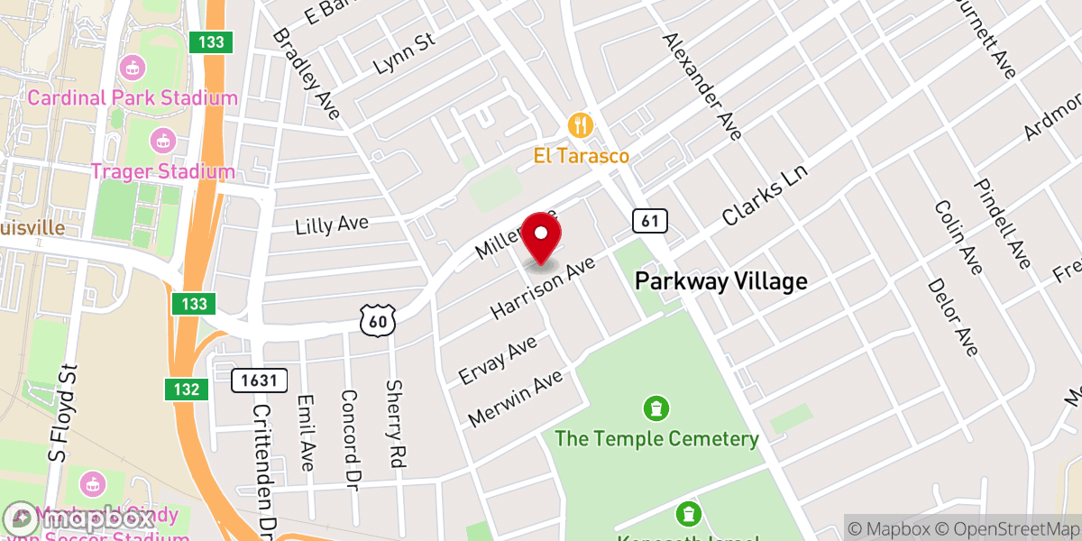 Map showing location of Pax Christi Collaborative Parish Offices