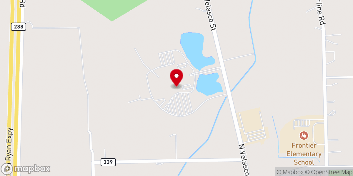 Map showing location of United Way of Brazoria County