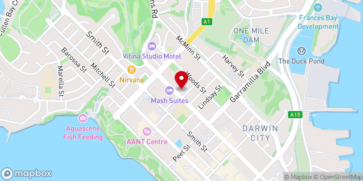 Map showing location of Darwin Seventh-day Adventist Church