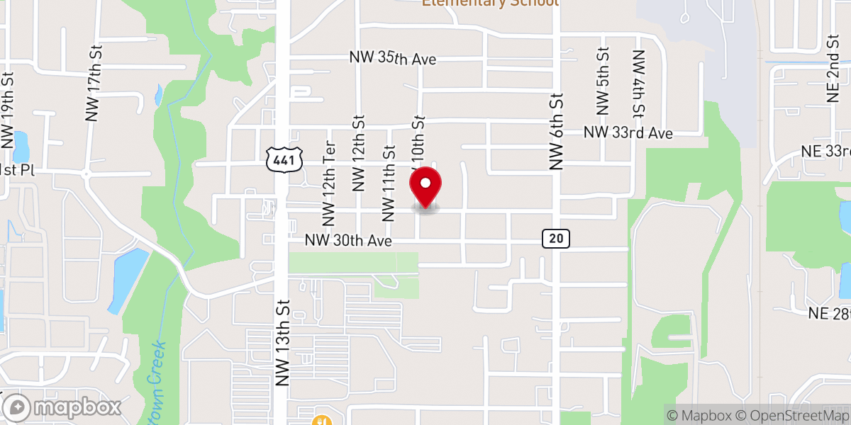 Map showing location of Agapé Faith Center