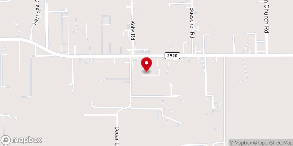 Map showing location of Southwinds Baptist Church